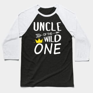 Funny Shirt Awesome Uncle Of The Wild One Baseball T-Shirt